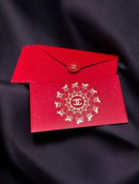 圖片 Chanel香奈兒  2026年燙金紅包袋 2入一組附緞帶