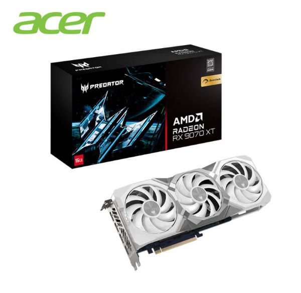 圖片 ACER Predator BiFrost RX9070XT 16G OC White(3100MHz/30cm/三風扇/三年保)