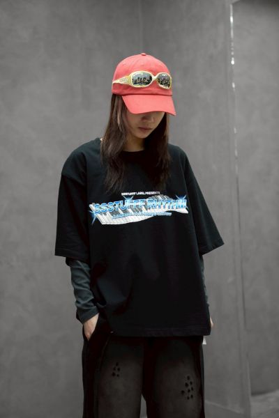 SSSTUFFF Puff Piano Tee Black