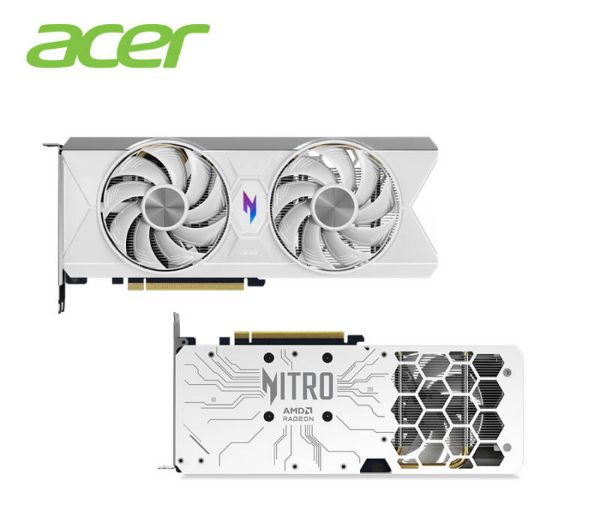 圖片 ACER Nitro RX9060XT 16G OC White(3320MHz/27cm/雙風扇/三年保固/白)