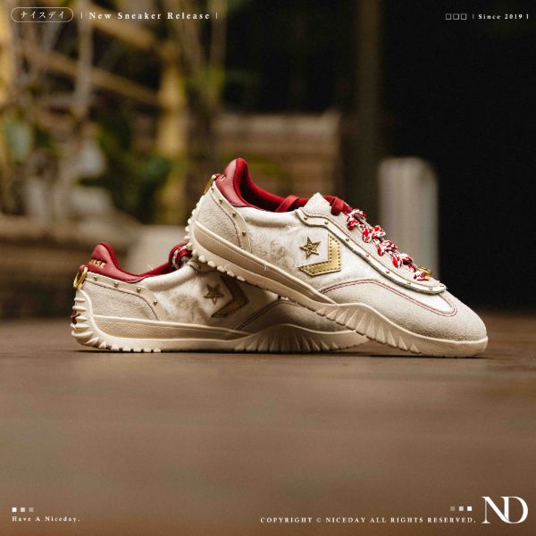 NICEDAY 現貨 Converse Run Star CNY 白 白紅 金 馬年 新年 春節 帆布鞋 A19073C