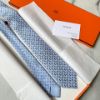 圖片 Hermes 天空藍動物滿H領帶