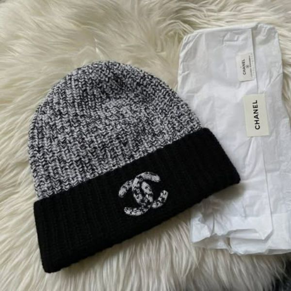 圖片 Chanel 24a 花灰針織毛帽