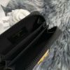 圖片 Chanel 黑金荔枝boy拉鏈零錢卡包