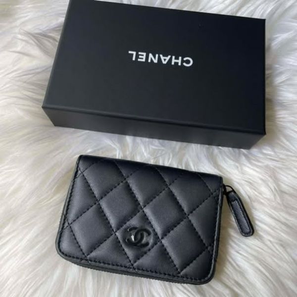 圖片 Chanel so black 拉鍊零錢卡包