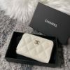 圖片 Chanel 白金荔枝拉鏈零錢卡包