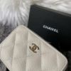 圖片 Chanel 白金荔枝拉鏈零錢卡包