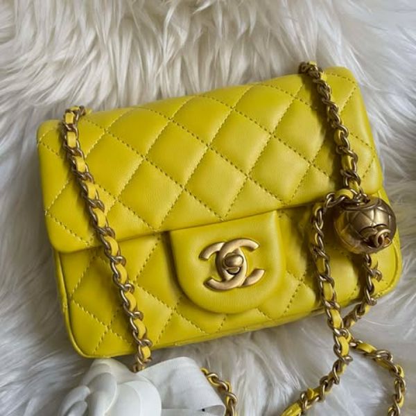 圖片 Chanel 檸檬黃金球方胖子