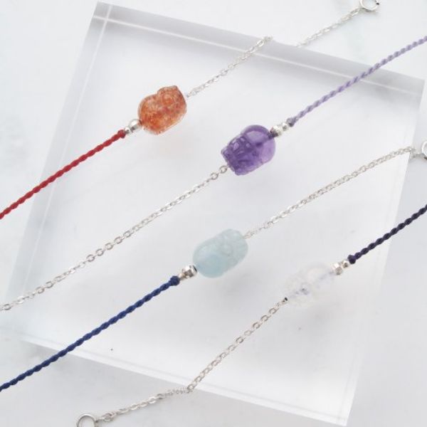 圖片 【水晶蠟繩系列】貔貅 | 招財純銀正能量極細蠟繩手鍊 | 大員囡仔