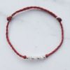 圖片 【水晶蠟繩系列】人魚淚 | 不規則珍珠 紅線蠟繩手鍊 | 大員囡仔
