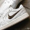 NICEDAY 現貨 Air Jordan 1 Low Method Of Make 特殊款 金勾 金屬 奶油底 灰金 灰 IM6662-181