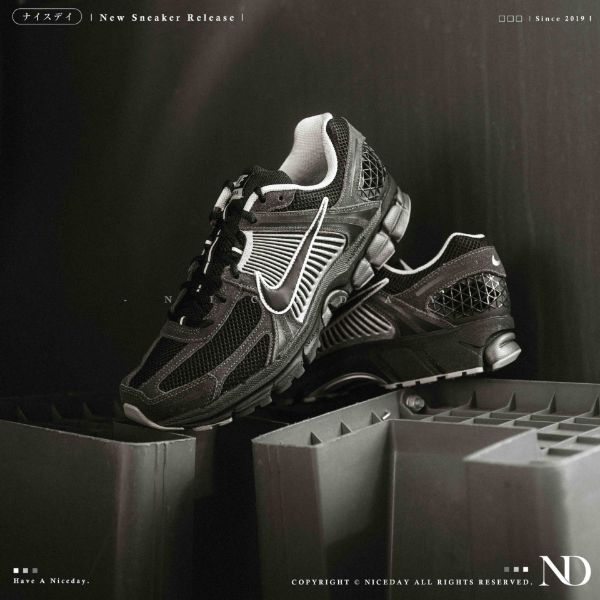 NICEDAY 現貨 Nike Vomero 5 黑 黑灰 黑魂 石灰 復古 男鞋 HF1553-006