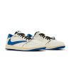 圖片 iSNEAKERS 現貨 Travis Scott x Fragment x Air Jordan 1 Low "Sail Military Blue" 三方聯名 閃電倒鉤 2.0 DM7866-104