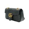 圖片 Gucci 展示品 Marmont 仿舊金雙G皮革斜背/肩背包-26cm(443497-黑)