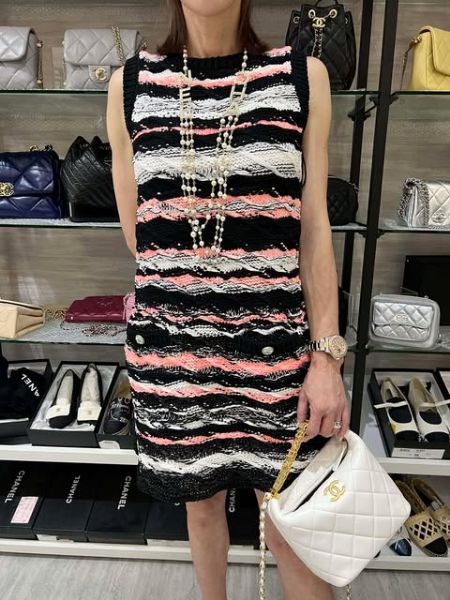圖片 Chanel 條紋針織背心洋裝