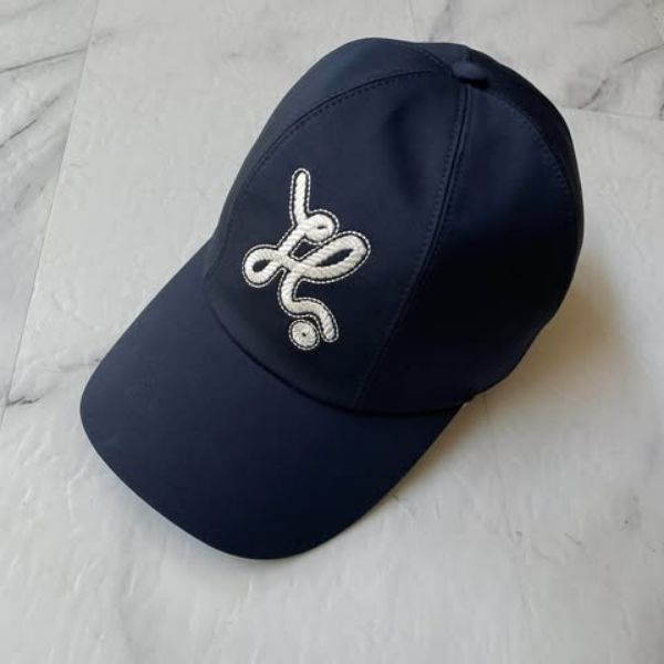 圖片 Hermes 深藍H棒球帽