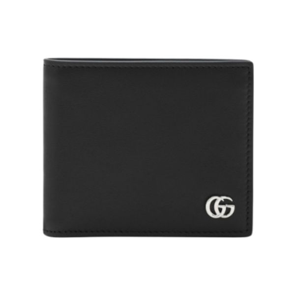 圖片 【GUCCI】古馳 GG Marmont 男款黑色皮革雙折錢包 - 835047AAE07 1000