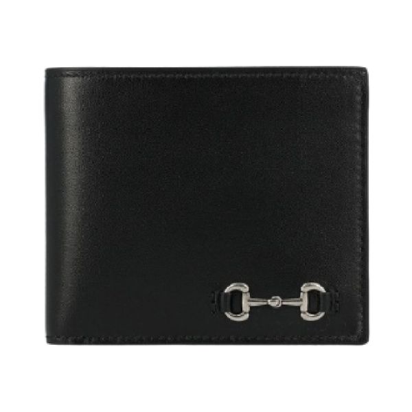 圖片 【GUCCI】古馳男士黑色馬銜扣雙折錢包 - 846950AAFP1 1000