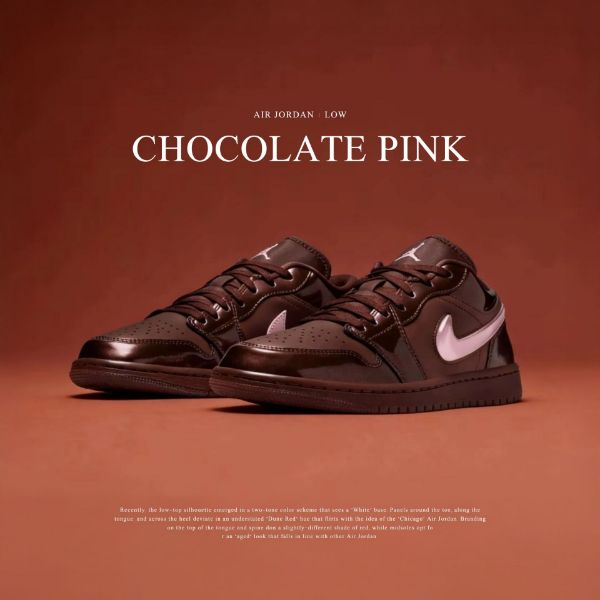 NICEDAY 代購 Air Jordan 1 Low 摩卡 粉 可可 亮面 復古 泡泡 粉勾 IQ9787-262