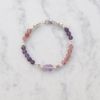 圖片 【水晶手串】開運紫晶貔貅 |草莓晶招桃花純銀水晶手鍊| 大員囡仔