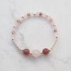 圖片 【水晶手串】草莓奶昔 | 粉晶×草莓晶純銀水晶手鍊 | 大員囡仔