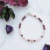 圖片 【水晶手串】草莓晶×粉晶×紫石榴 | 水晶細手鏈 | 大員囡仔