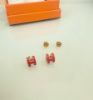 圖片 「M.Y精品」 Hermes 🐎家 mini pop h 耳針 梅紅 金