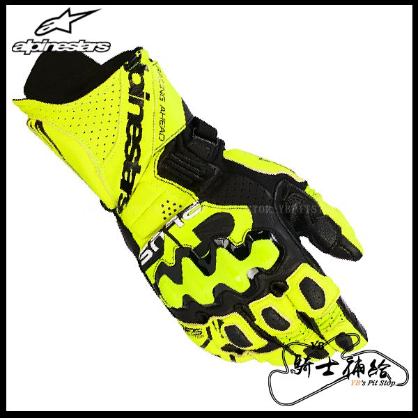 圖片 ALPINESTARS A星 GP PLUS R V3 螢光黃 長手套 防摔 真皮 防護