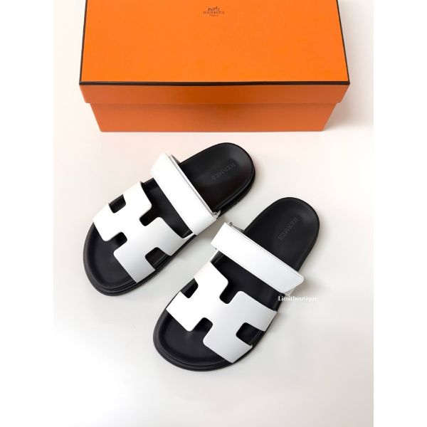 圖片 Hermes 愛馬仕 經典 白色 二舅拖鞋