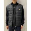 圖片 Moncler 最新款 手臂立體logo設計 黑色 半羽絨 立領外套