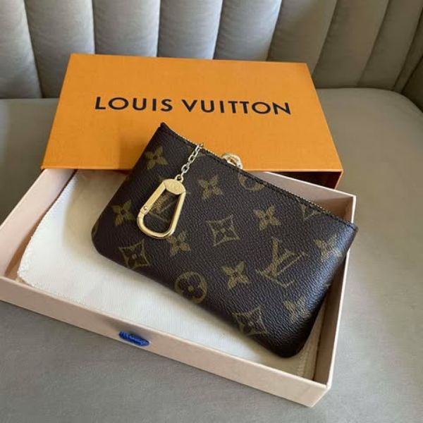 圖片 Lv 老花加大版一字拉鑰匙零錢包