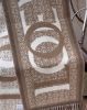 圖片 【LOEWE】羊絨羊毛雙面字體圍巾 奶茶色