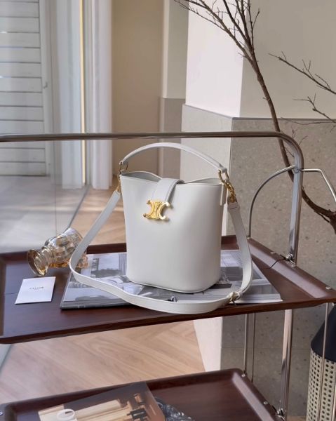 圖片 【CELINE】LOUISE 小號水桶包 白金
