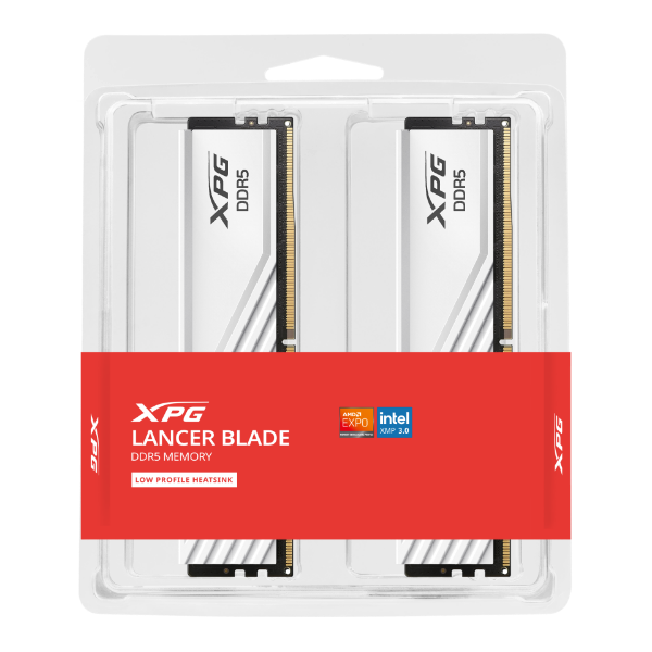 圖片 威剛 32G(雙通16G*2)D5-6000/CL28 LancerBlade矮 白(AX5U6000C2816G-DTLABWH)