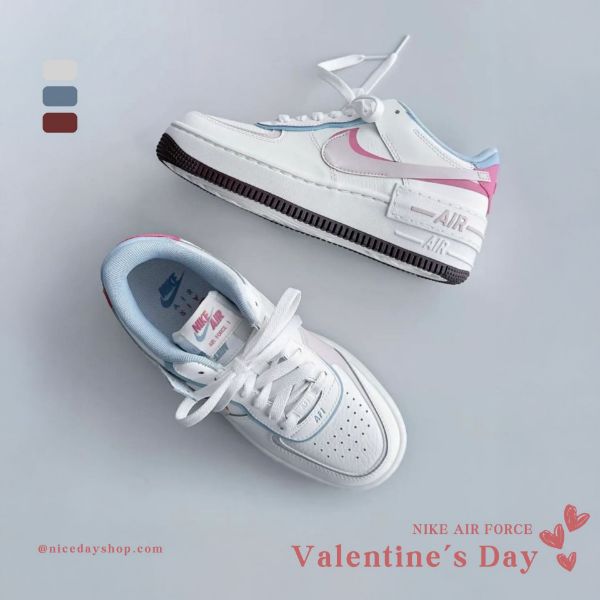 NICEDAY 代購 Nike Air Force 1 Shadow 情人節 2026 粉色 淺藍 愛心 絨毛 女鞋 IQ9803-161
