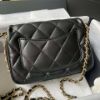 圖片 Chanel 23b黑金編織鏈條口蓋包