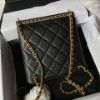 圖片 Chanel 23a 黑金荔枝鏈條後背包