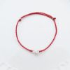 圖片 【手編蠟繩】麻花蝴蝶結 | 紅線 純銀極細蠟繩手鍊 | 大員囡仔