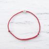 圖片 【手編蠟繩】花型鑽 | 紅線 極細幸運蠟繩手鍊 | 大員囡仔