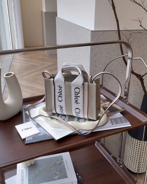 圖片 【CHLOE】WOODY 迷你托特包 淺粉色