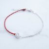 圖片 【手編蠟繩】緣牽 | 純銀鋯石 招桃花 紅線幸運手鍊 | 大員囡仔