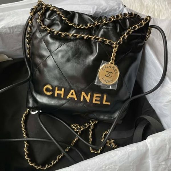 圖片 Chanel 黑金mini 22bag