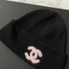 圖片 Chanel 25b  Black pink 黑粉針織毛帽