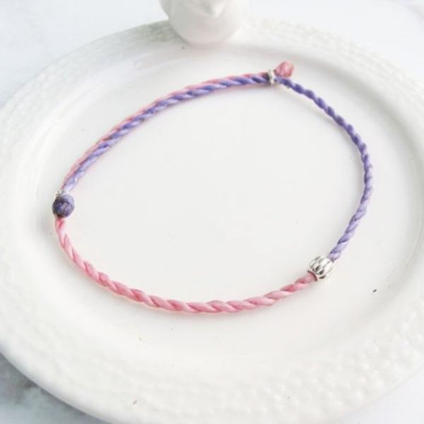 圖片 【手編蠟繩】雙色幸運手繩 | 蠟線手鍊 | 大員囡仔