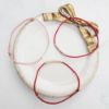 圖片 【手編蠟繩】三色花管|純銀 x K金色 紅線蠟繩幸運手鍊|大員囡仔