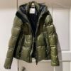圖片 蒙口軍綠色連帽羽絨外套
