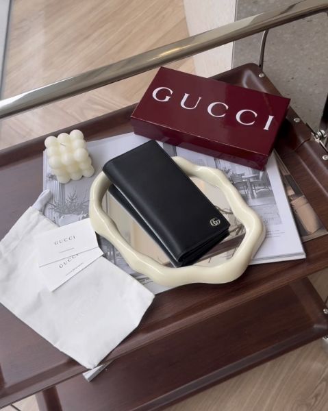 圖片 【GUCCI】GG MARMONT 長夾 黑銀
