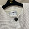 圖片 Chanel 秀款 深藍拼白華夫餅格紋針織外套
