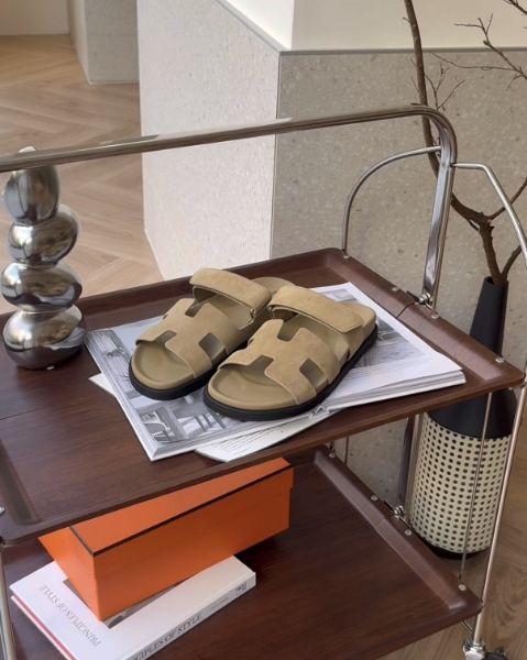 圖片 【HERMES】二舅拖鞋 BEIGE LIN