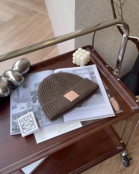 圖片 【LOEWE】喀什米爾針織帽 米色
